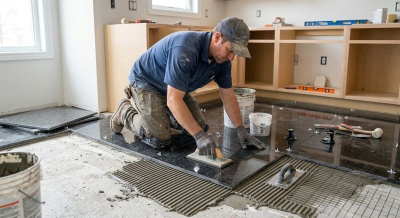 Granite Floor Installation in Olathe, KS