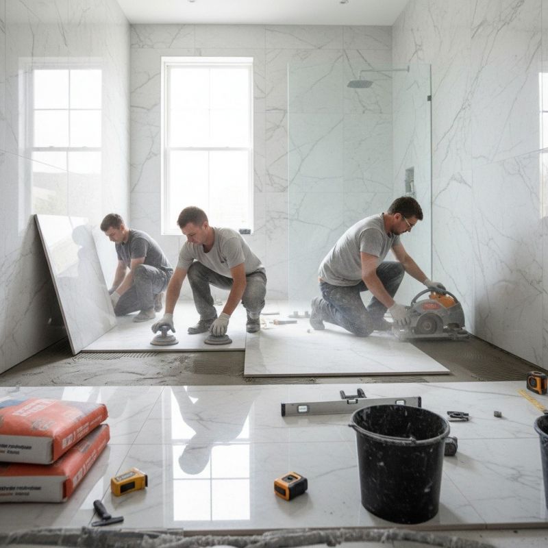 Marble Tile Floor Installation in Overland Park, KS