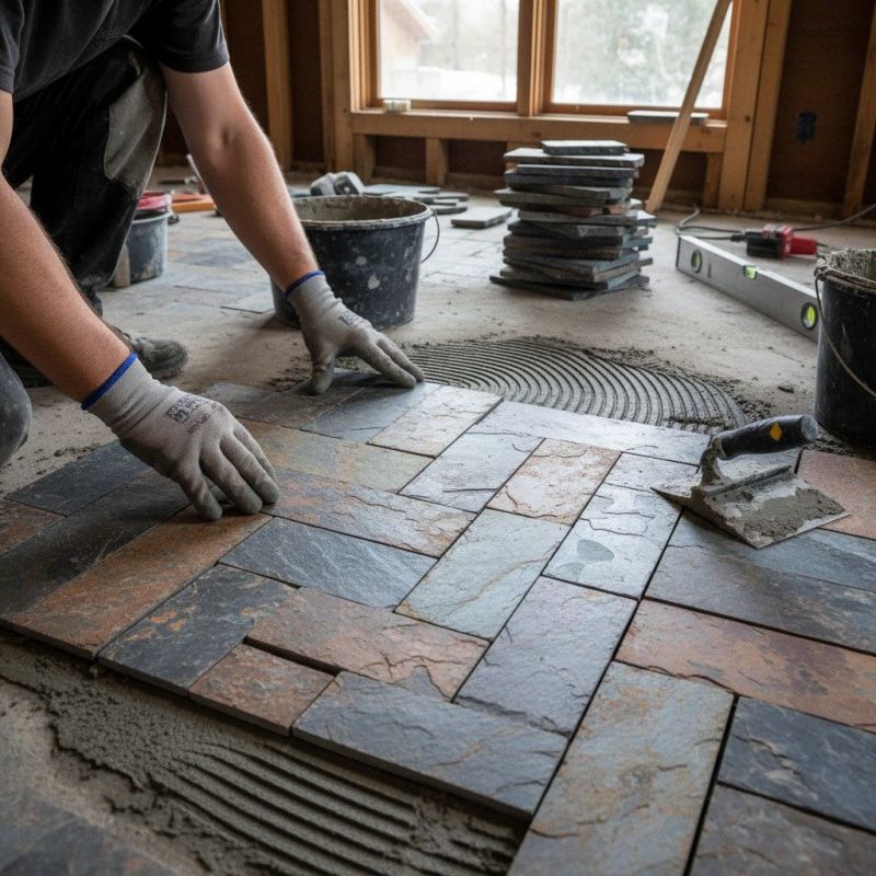 Slate Floor Installation in Alpharetta, GA