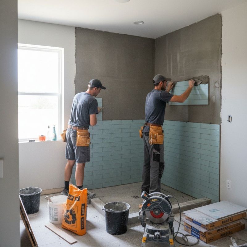Tile Shower Floor Installation in Conroe, TX